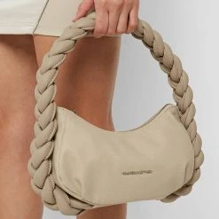 Woman Accessories Plaited Rope Handbag - Beige