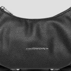 Woman Accessories Plaited Rope Handbag - Black