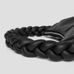 Woman Accessories Plaited Rope Handbag - Black