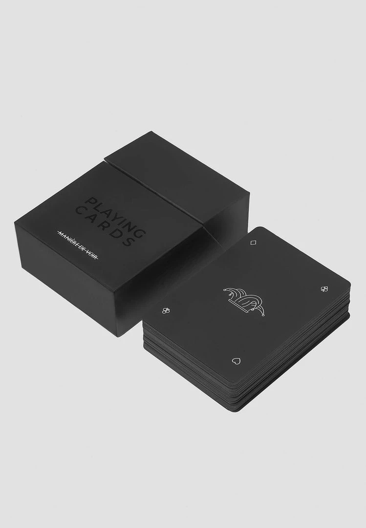 Unisex Lifestyle MDVHOME Matte Black Playing Cards - Black