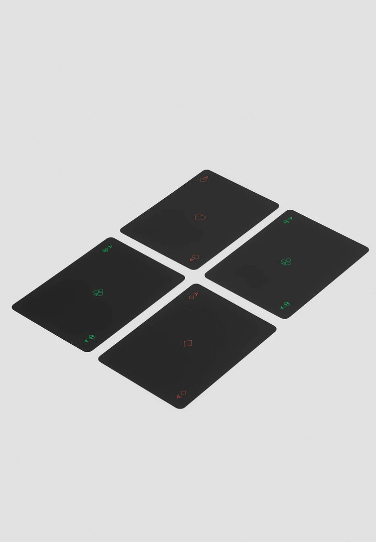 Unisex Lifestyle MDVHOME Matte Black Playing Cards - Black