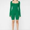 Woman Jumpsuits JUMPSUITS & PLAYSUITS Pleated Bandage Playsuit - Green