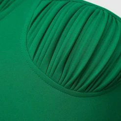 Woman Jumpsuits JUMPSUITS & PLAYSUITS Pleated Bandage Playsuit - Green