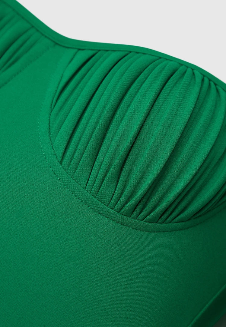 Woman Jumpsuits JUMPSUITS & PLAYSUITS Pleated Bandage Playsuit - Green