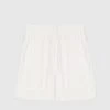 Man Shorts Pleated Shorts - Cream SHORTS SETS