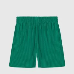 Man Shorts Pleated Shorts - Green