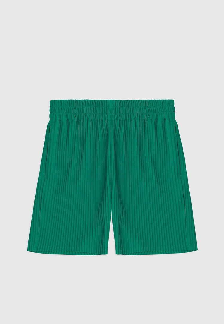 Man Shorts Pleated Shorts - Green