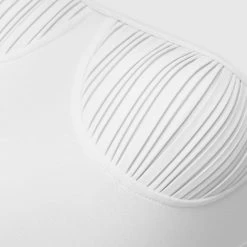 Woman Jumpsuits Pleated Vegan Leather & Bandage Playsuit - White JUMPSUITS & PLAYSUITS