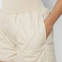 Woman Shorts Matte Quilted Boxer Shorts - Beige