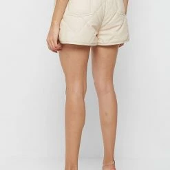 Woman Shorts Matte Quilted Boxer Shorts - Beige