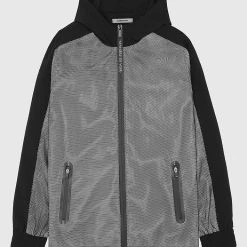 Man Tracksuit Tops Reflective & Mesh Track Jacket - Black JACKETS