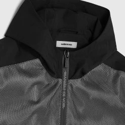 Man Tracksuit Tops Reflective & Mesh Track Jacket - Black JACKETS