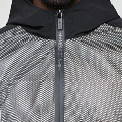 Man Tracksuit Tops Reflective & Mesh Track Jacket - Black JACKETS