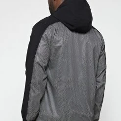 Man Tracksuit Tops Reflective & Mesh Track Jacket - Black JACKETS