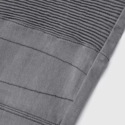 Man Denim Ribbed Detail Jeans - Grey