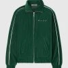 Man Tracksuit Tops TRACKSUITS Ribbed Velour Track Jacket - Green