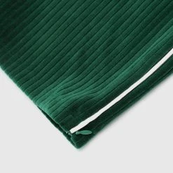 Man Tracksuit Bottoms TRACKSUITS Ribbed Velour Track Pants - Green