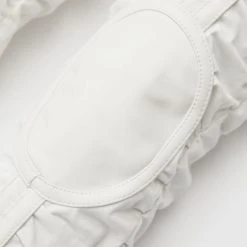 Woman Trousers Ruched Trousers With Knee Patch - White