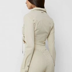 Woman Shirts Ruched Detail Shirt - Beige