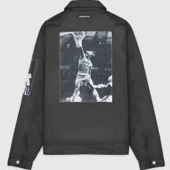 Man Jackets Satin Icon Jacket - Black