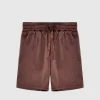 Man Shorts Satin Shorts - Brown