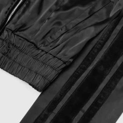 Woman Tracksuits Satin Track Jacket - Black