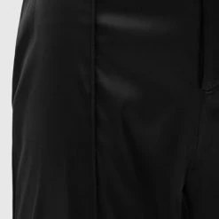 Woman Trousers Satin Trousers With Beaded Fringe - Black