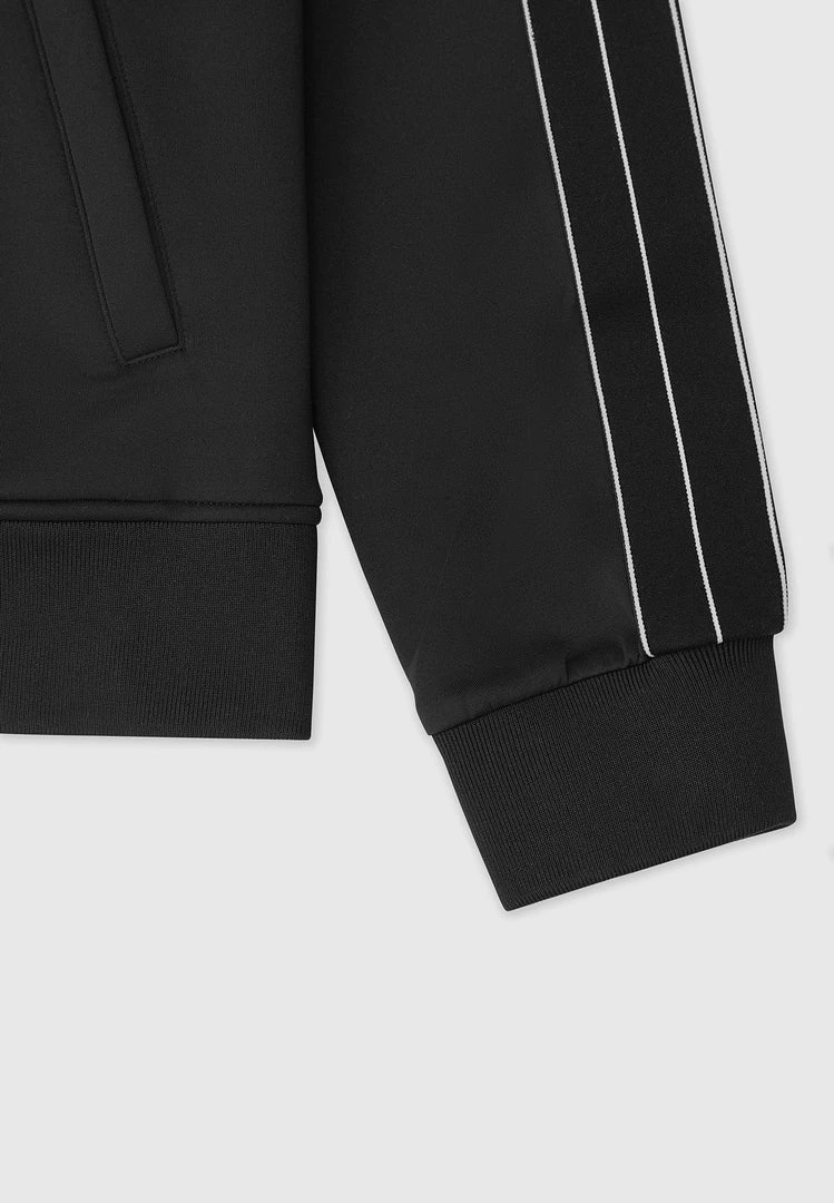 Man Tracksuit Tops Script Track Jacket - Black