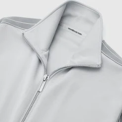 Man Tracksuit Tops Script Track Jacket - Grey