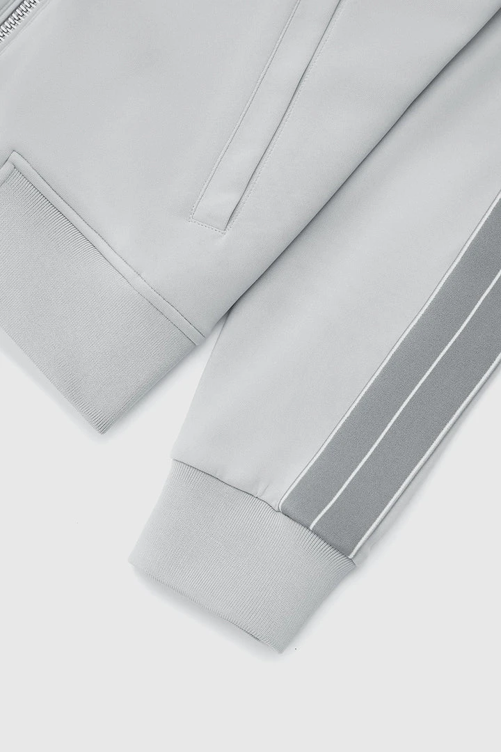 Man Tracksuit Tops Script Track Jacket - Grey