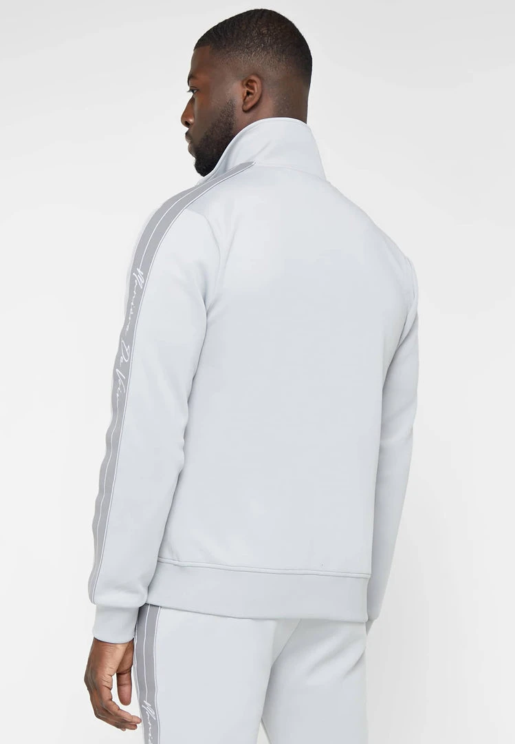 Man Tracksuit Tops Script Track Jacket - Grey