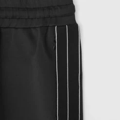 Man Tracksuit Bottoms TRACKSUITS Script Track Pants - Black