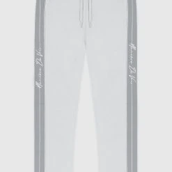 Man Tracksuit Bottoms Script Track Pants - Grey