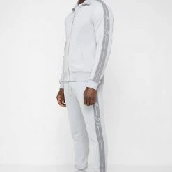 Man Tracksuit Bottoms Script Track Pants - Grey
