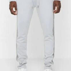 Man Tracksuit Bottoms Script Track Pants - Grey