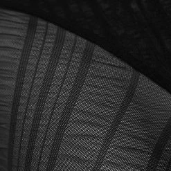 Woman Trousers Sheer Trousers With Vegan Leather Ties - Black