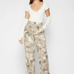 Woman Tops Shirred Cut Out Bodysuit - Off White BODYSUITS