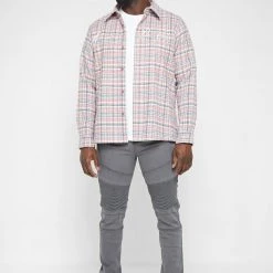 Man Shirts Signature Check Shirt - Pink