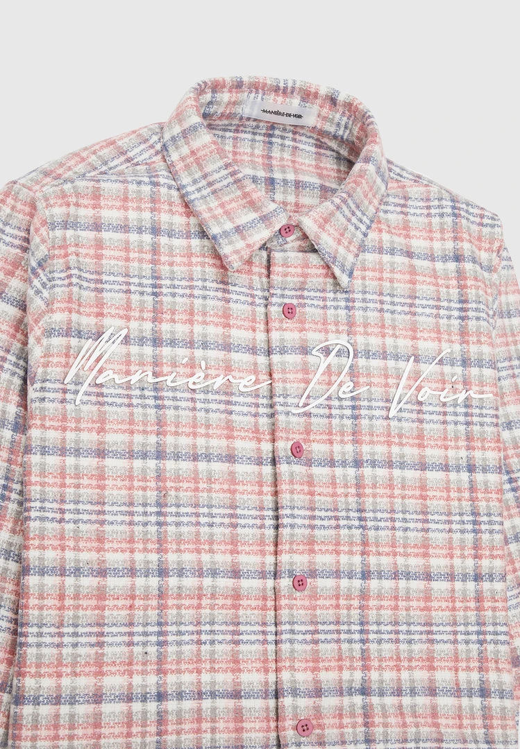 Man Shirts Signature Check Shirt - Pink