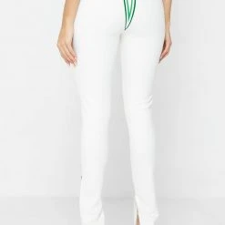 Woman Leggings Sketch High Waisted Bandage Leggings - White