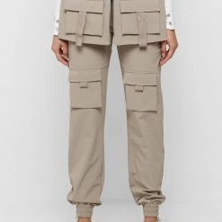 Woman Trousers Skirt Overlay Cargo Pants - Taupe CARGO PANTS & JOGGERS