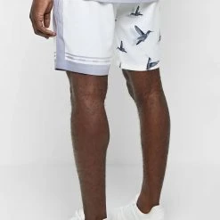 Man Shorts SHORTS SETS Bird Print Shorts - White