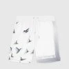 Man Shorts SHORTS SETS Bird Print Shorts - White