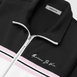 Man Tracksuit Tops Contrast Stripe Signature Track Jacket - Black TRACKSUITS