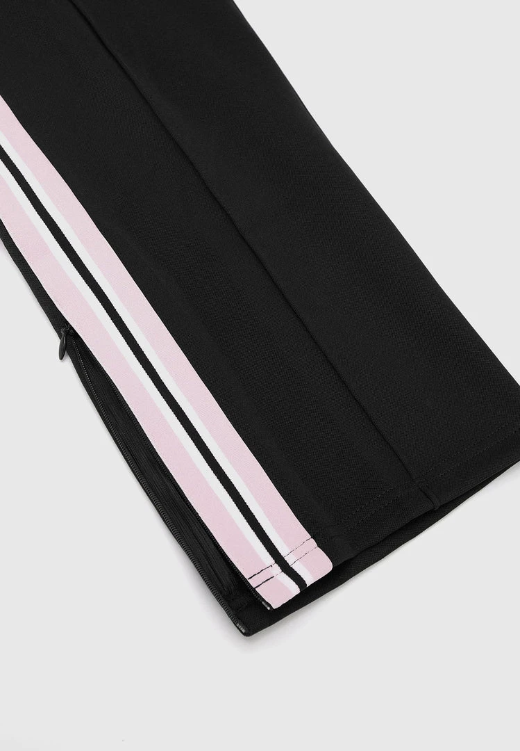 Man Tracksuit Bottoms Contrast Stripe Signature Track Pants - Black TRACKSUITS