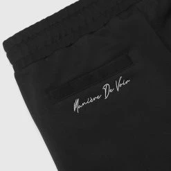 Man Tracksuit Bottoms Contrast Stripe Signature Track Pants - Black TRACKSUITS