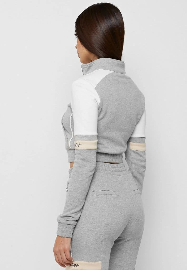 Woman Tracksuits Double Stripe Tracksuit Jacket - Grey/Beige