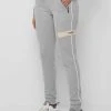 Woman Tracksuits Stripe Tracksuit Joggers - Grey/Beige