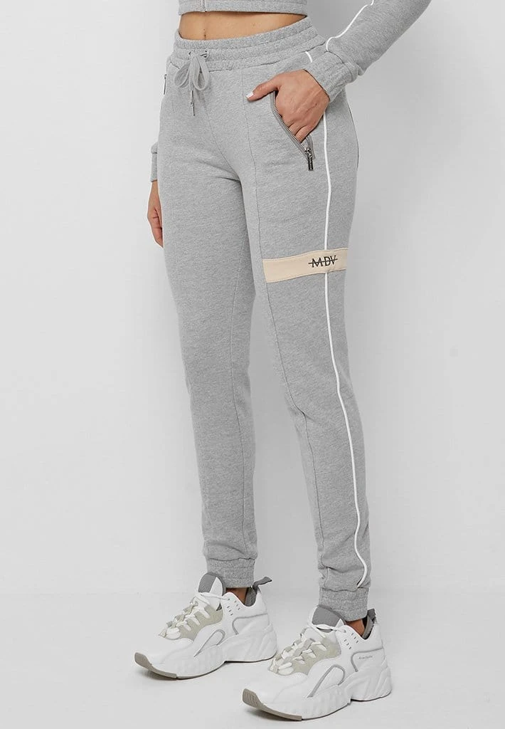 Woman Tracksuits Stripe Tracksuit Joggers - Grey/Beige