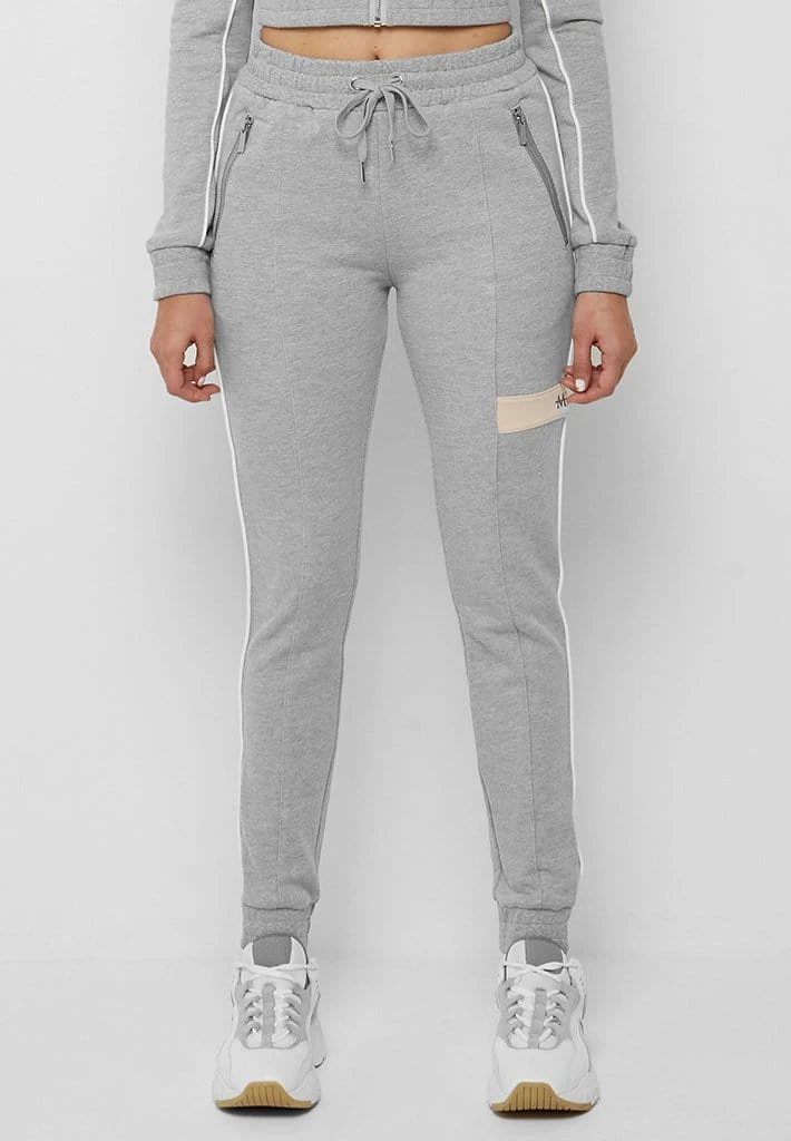 Woman Tracksuits Stripe Tracksuit Joggers - Grey/Beige